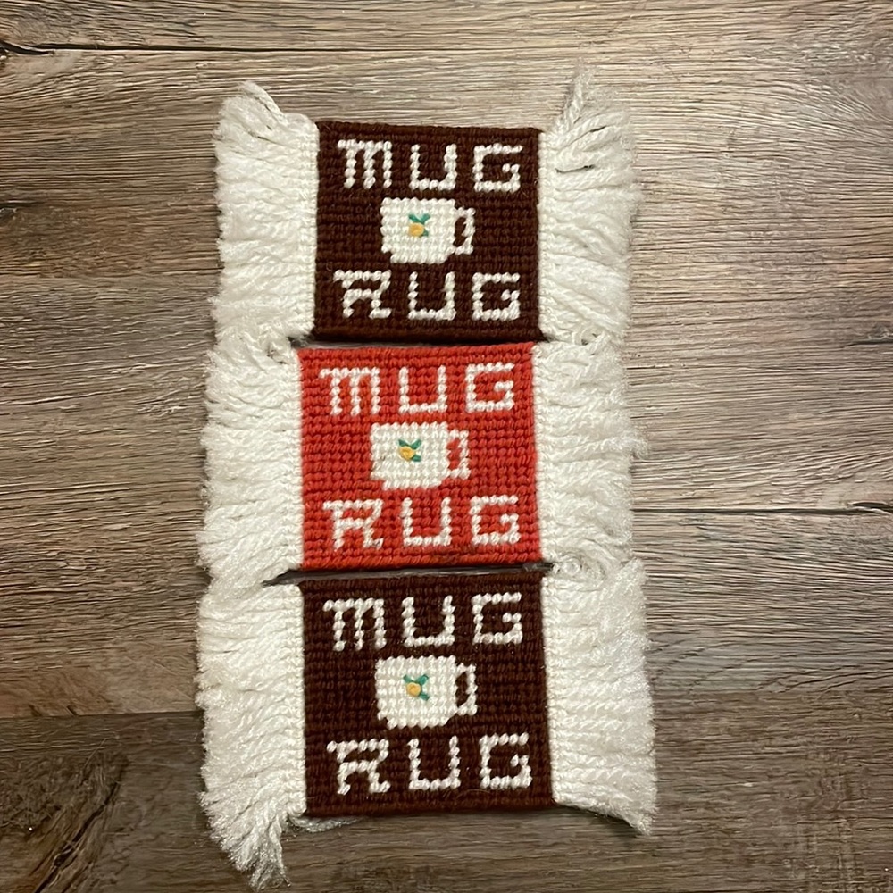 ☕ Vintage Mug Rugs – Rustic & Charming Set